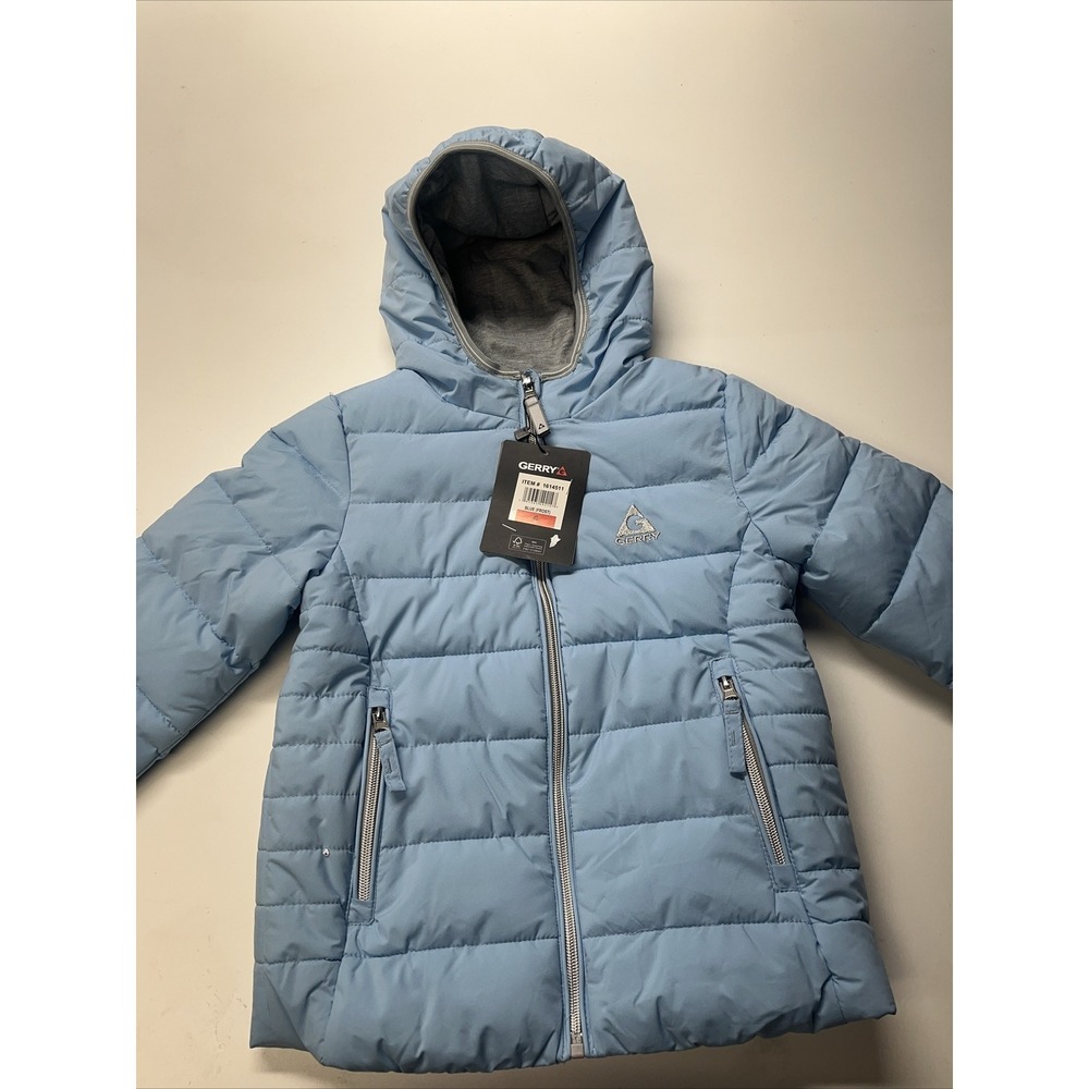 Gerry Kids Boys Size 6 Lined Jacket Hooded Blue Girls
